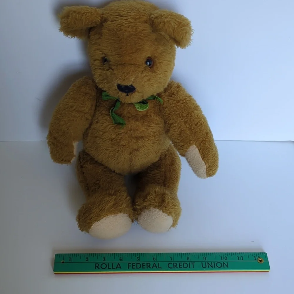 Princess Soft Toy Teddy Bear Swivel Jointed Stuffed Animal Orig Green Bow